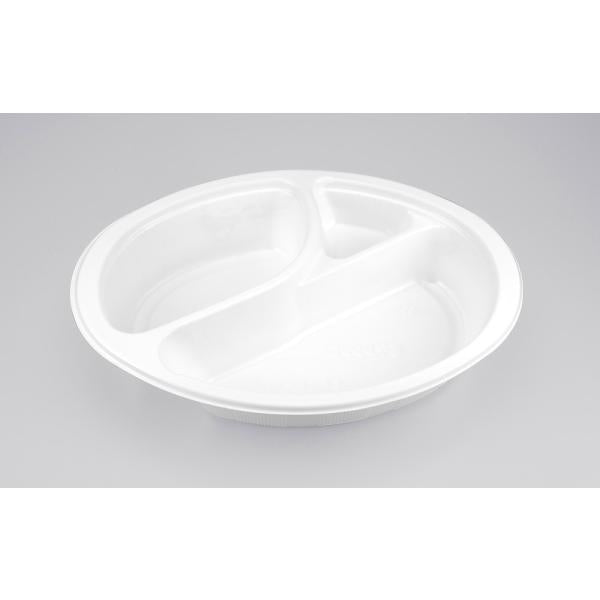 【蓋付き】BFカレー内7(ホワイト) 【本体50枚・蓋50枚セット】